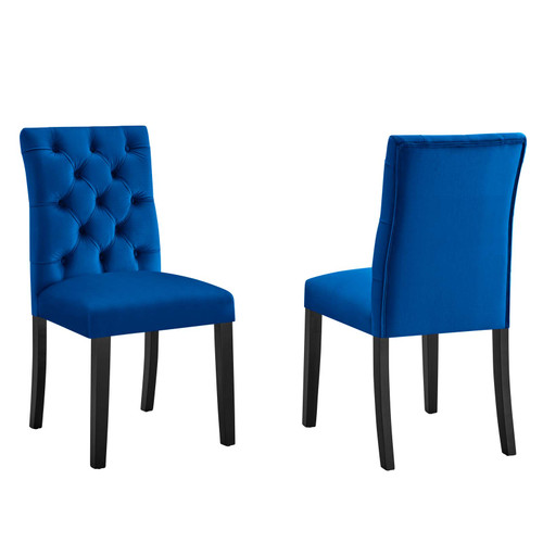 Duchess Performance Velvet Dining Chairs - Set of 2 EEI-5011-NAV