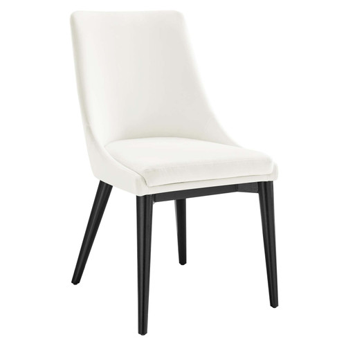 Viscount Performance Velvet Dining Chair EEI-5009-WHI