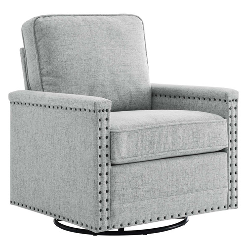 Ashton Upholstered Fabric Swivel Chair EEI-4991-LGR