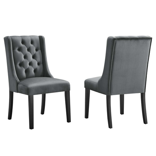 Baronet Performance Velvet Dining Chairs - Set of 2 EEI-5013-GRY