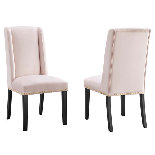 Baron Performance Velvet Dining Chairs - Set of 2 EEI-5012-PNK