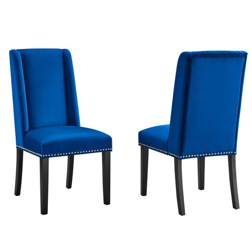 Baron Performance Velvet Dining Chairs - Set of 2 EEI-5012-NAV