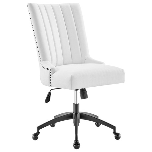 Empower Channel Tufted Fabric Office Chair EEI-4576-BLK-WHI