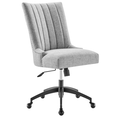 Empower Channel Tufted Fabric Office Chair EEI-4576-BLK-LGR