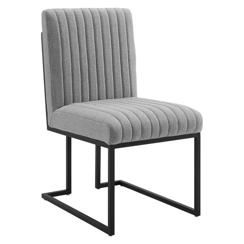 Indulge Channel Tufted Fabric Dining Chair EEI-4652-LGR