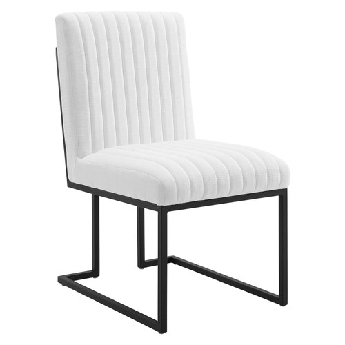 Indulge Channel Tufted Fabric Dining Chair EEI-4652-WHI