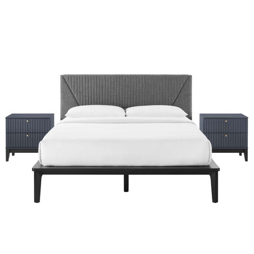 Dakota 3 Piece Upholstered Bedroom Set MOD-6961-BLU