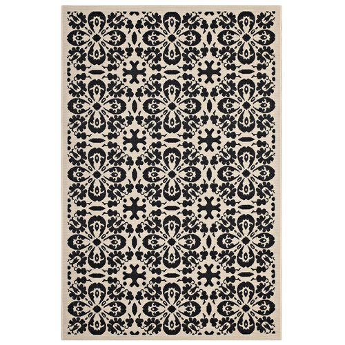 Ariana Vintage Floral Trellis 4x6 Indoor and Outdoor Area Rug R-1142E-46