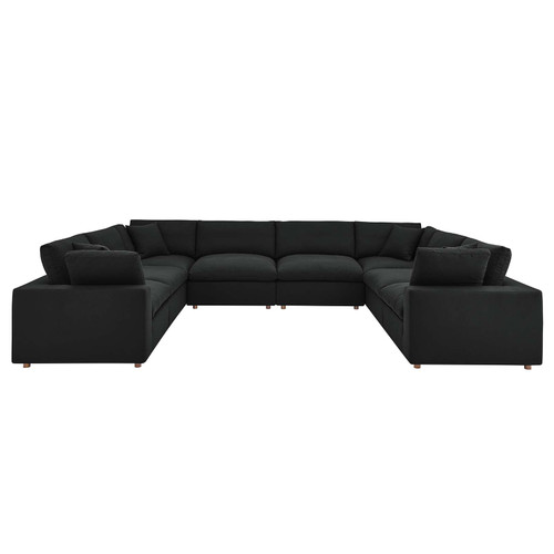 Commix Down Filled Overstuffed 8-Piece Sectional Sofa EEI-3363-BLK