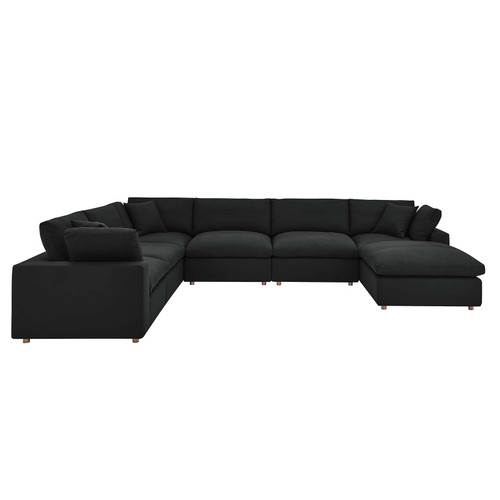 Commix Down Filled Overstuffed 7-Piece Sectional Sofa EEI-3364-BLK