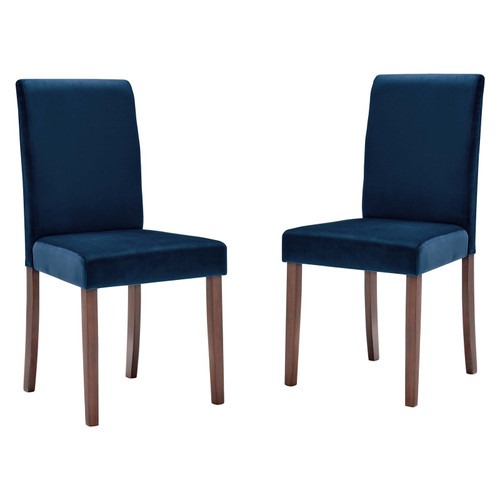 Prosper Upholstered Velvet Dining Side Chair Set of 2 EEI-3619-NAV