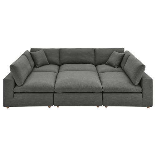 Commix Down Filled Overstuffed 6-Piece Sectional Sofa EEI-5761-GRY