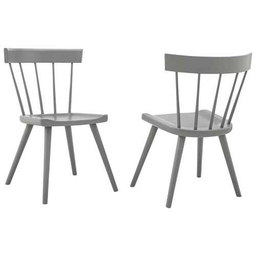 Sutter Wood Dining Side Chair Set of 2 EEI-6082-LGR