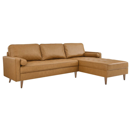 Valour 98" Leather Sectional Sofa EEI-5873-TAN