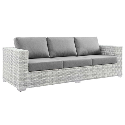 Convene Outdoor Patio Sofa EEI-4305-LGR-GRY