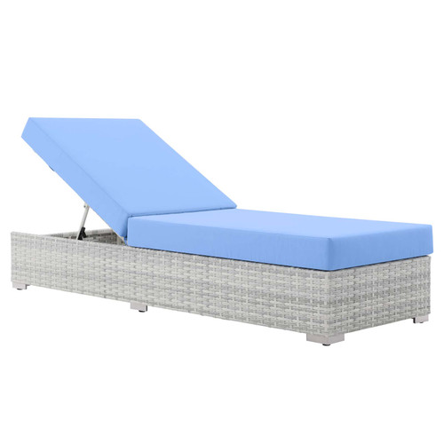 Convene Outdoor Patio Chaise EEI-4307-LGR-LBU