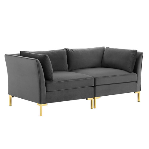 Ardent Performance Velvet Loveseat EEI-4268-GRY