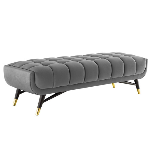 Adept 60" Performance Velvet Bench EEI-4241-GRY