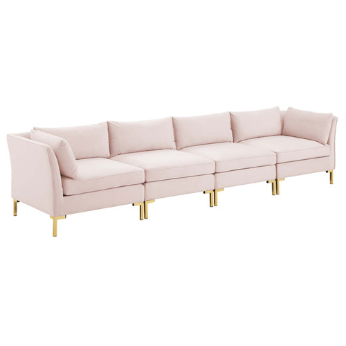 Ardent 4-Seater Performance Velvet Sofa EEI-4274-PNK