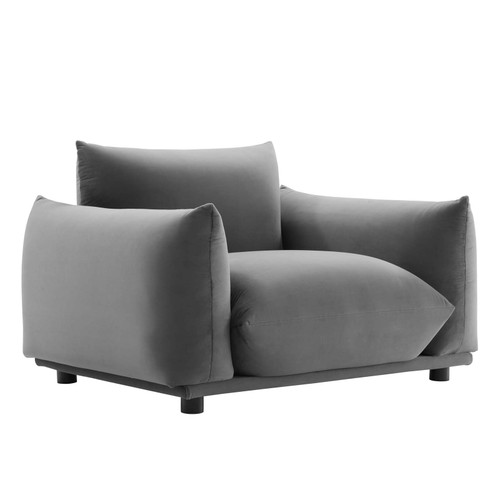 Copious Performance Velvet Armchair EEI-5472-GRY