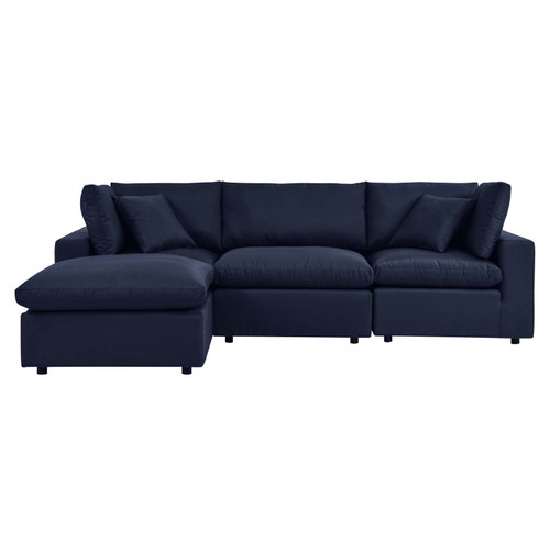 Commix 4-Piece Outdoor Patio Sectional Sofa EEI-5580-NAV