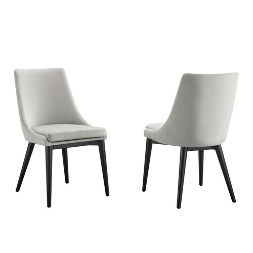 Viscount Accent Performance Velvet Dining Chairs - Set of 2 EEI-5816-LGR