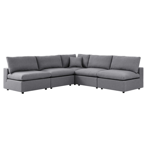 Commix 5-Piece Sunbrella® Outdoor Patio Sectional Sofa EEI-5588-SLA