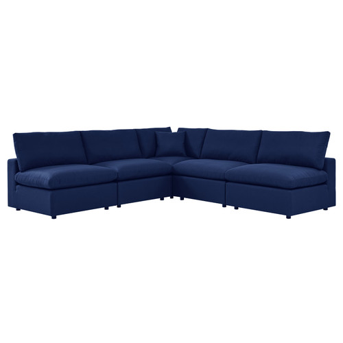 Commix 5-Piece Sunbrella® Outdoor Patio Sectional Sofa EEI-5588-NAV