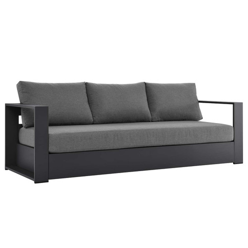 Tahoe Outdoor Patio Powder-Coated Aluminum Sofa EEI-5676-GRY-CHA