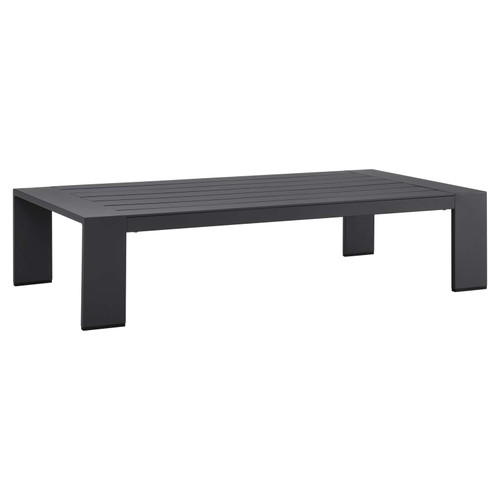 Tahoe Outdoor Patio Powder-Coated Aluminum Coffee Table EEI-5677-GRY