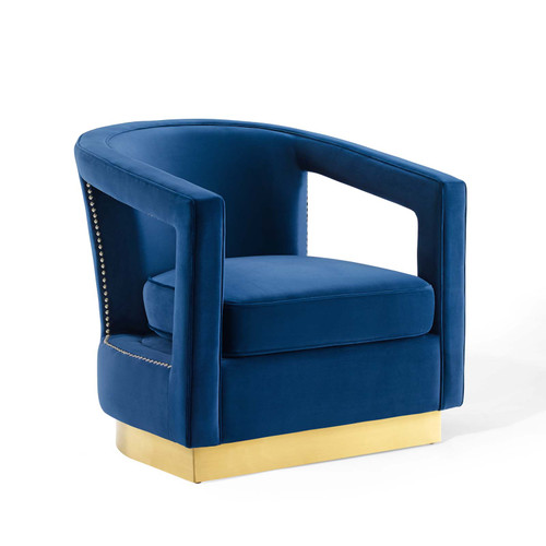 Frolick Performance Velvet Armchair EEI-3888-NAV