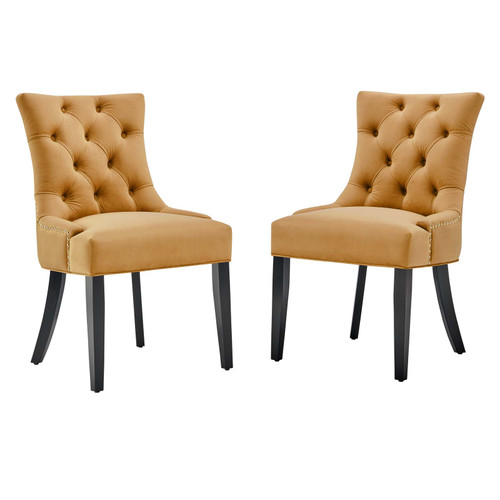 Regent Tufted Performance Velvet Dining Side Chairs - Set of 2 EEI-3780-COG