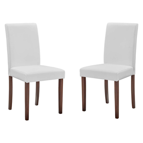 Prosper Faux Leather Dining Side Chair Set of 2 EEI-3617-WHI