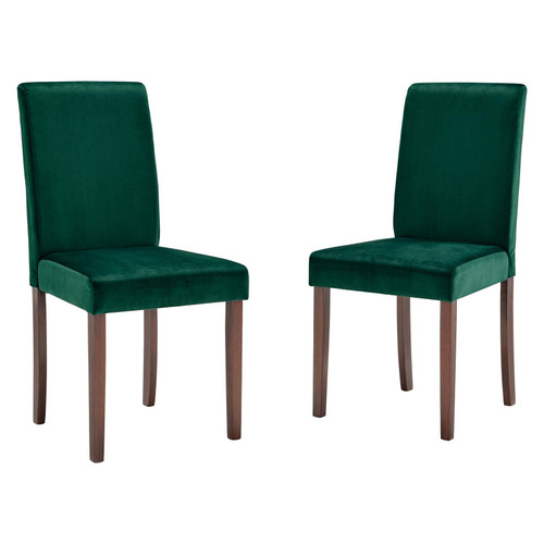 Prosper Upholstered Velvet Dining Side Chair Set of 2 EEI-3619-GRN