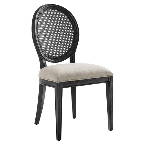 Forte French Vintage Dining Side Chair EEI-6074-BLK-BEI