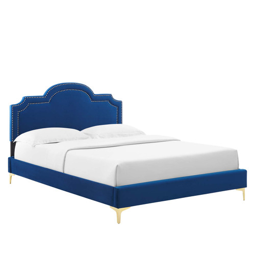 Aviana Performance Velvet Twin Bed MOD-6789-NAV