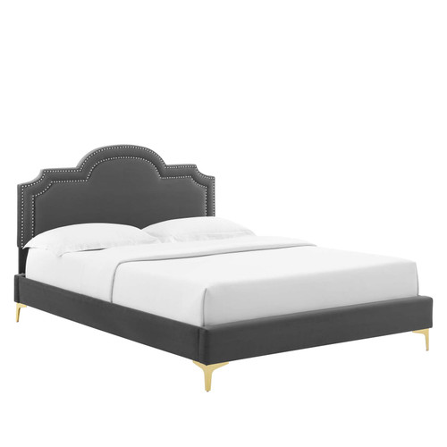 Aviana Performance Velvet Queen Bed MOD-6819-CHA