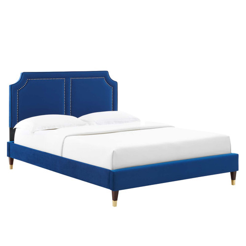 Novi Performance Velvet Full Bed MOD-6808-NAV