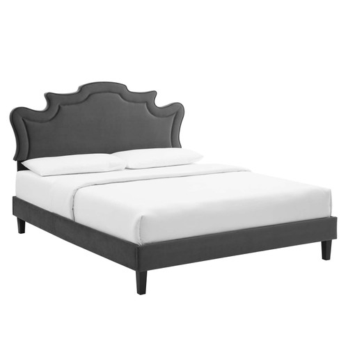 Neena Performance Velvet Queen Bed MOD-6830-CHA