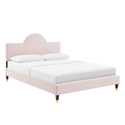 Aurora Performance Velvet Twin Bed MOD-7030-PNK