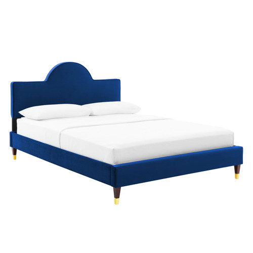 Aurora Performance Velvet Twin Bed MOD-7030-NAV