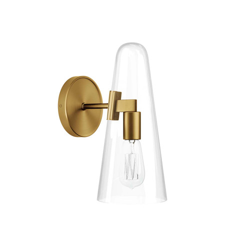 Beacon 1-Light Wall Sconce EEI-5645-CLR-SBR