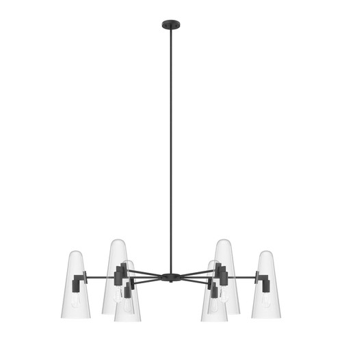 Beacon 6-Light Chandelier EEI-5648-CLR-BLK