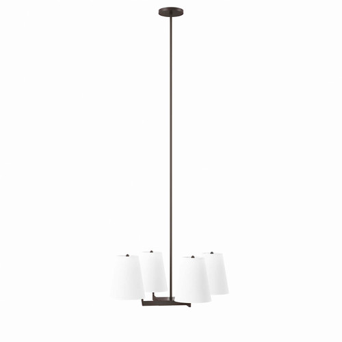 Mercer 4-Light Pendant Light EEI-5640-WHI-BRZ