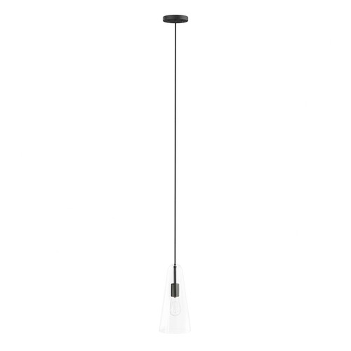 Beacon 1-Light Pendant Light EEI-5644-CLR-BLK