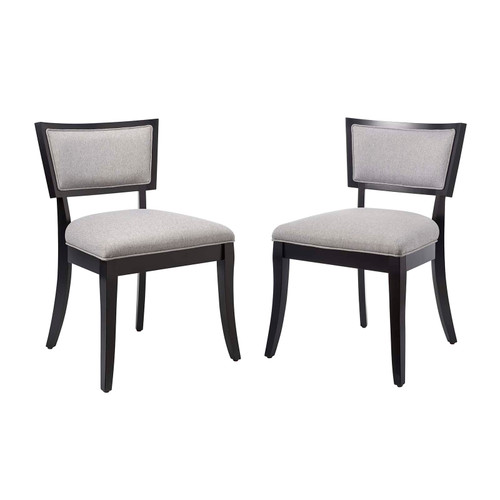 Pristine Upholstered Fabric Dining Chairs - Set of 2 EEI-4557-LGR