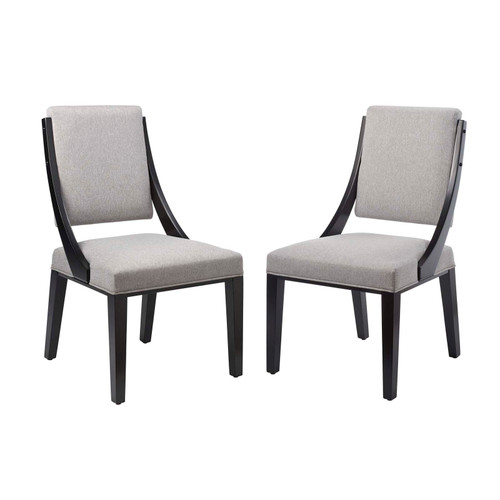 Cambridge Upholstered Fabric Dining Chairs - Set of 2 EEI-4553-LGR