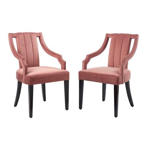 Virtue Performance Velvet Dining Chairs - Set of 2 EEI-4554-DUS