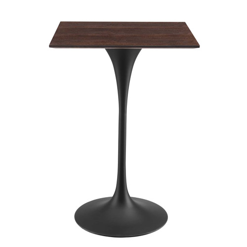 Lippa 28" Square Wood Bar Table EEI-4891-BLK-CHE