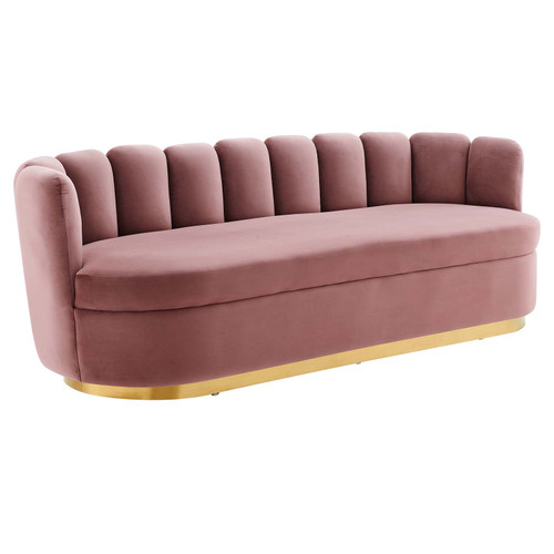 Victoria Channel Tufted Performance Velvet Sofa EEI-5017-DUS